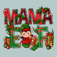 Mama Elf With Gift Christmas Heavy Core Tee | Teevron