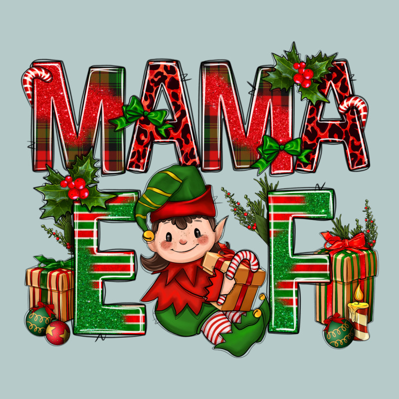 Mama Elf With Gift Christmas Heavy Core Tee by BundleAndBundleShop | Teevron