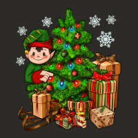 Christmas Elf With Gift Heavy Core Tee | Teevron