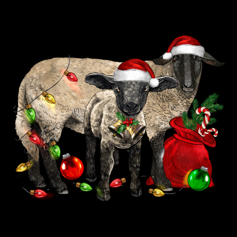 Christmas Suffolk Sheep And Baby Suffolk Sheep Premium Tee by LillyAllenDesigns | Teevron