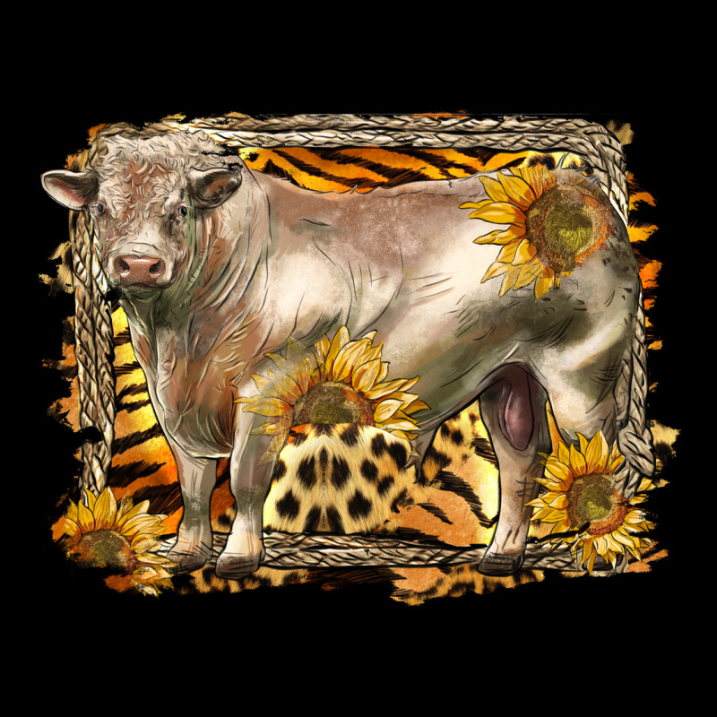 Western Charolais Bull Ladies Tee by LillyAllenDesigns | Teevron