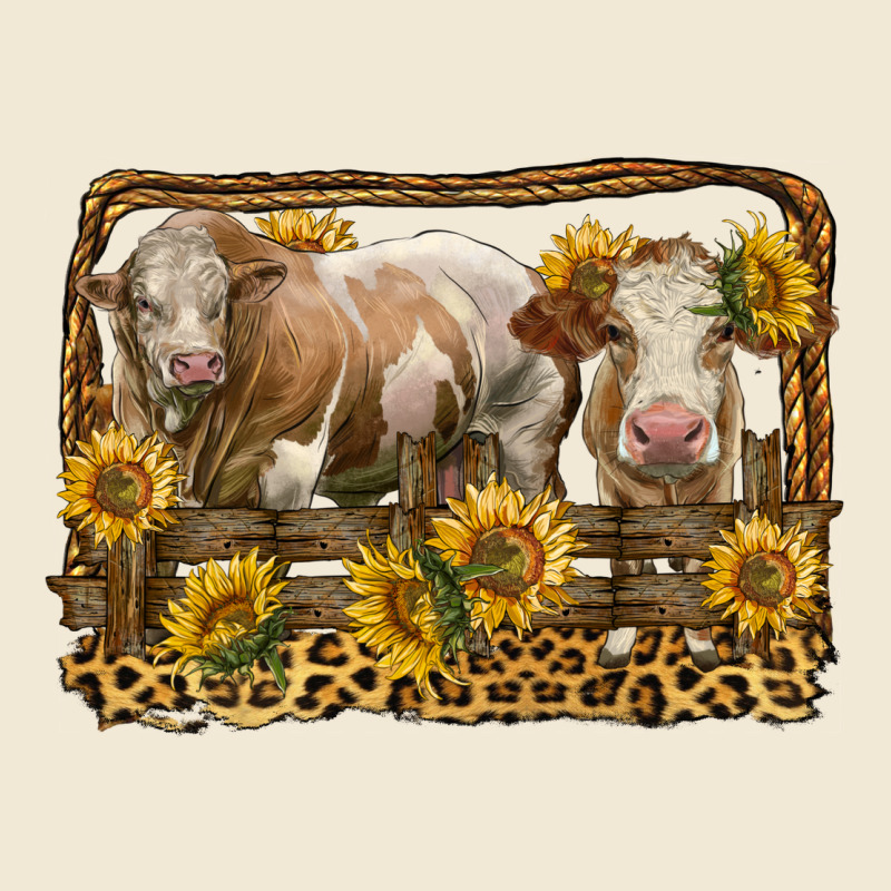 Simmental Bull And Heifer With Sunflowers Ladies Tee by LillyAllenDesigns | Teevron