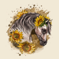 Arabian Horse With Sunflowers Ladies Tee | Teevron