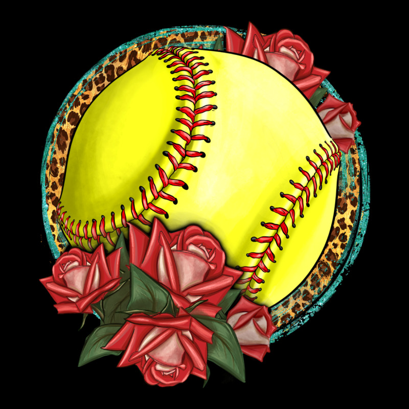 Western Softball With Roses Ladies Tee by LillyAllenDesigns | Teevron