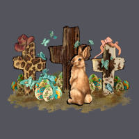 Western Rabbit Bunny With Crosses Easter Day Vintage Hoodie | Teevron