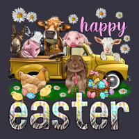 Happy Easter Truck With Farm Animals Easter Day Vintage Hoodie | Teevron
