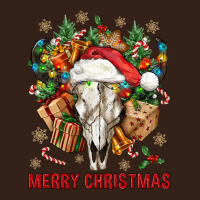 Merry Christmas With Bull Skull Heavy Core Tee | Teevron