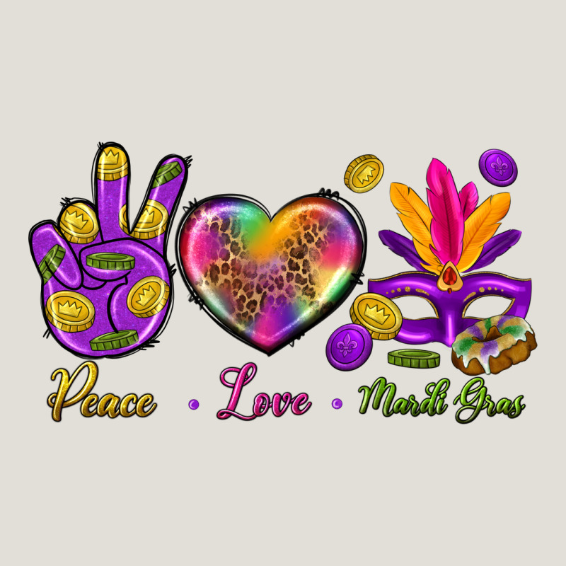 Peace Love Mardi Gras Heavy Core Tee by BundleAndBundleShop | Teevron