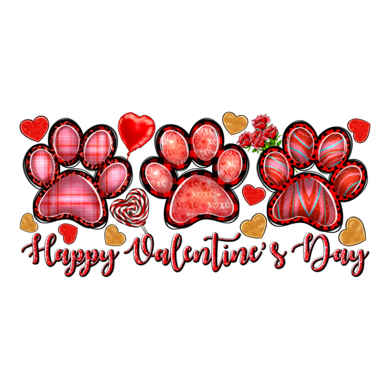 Happy Valentine's Day Paws Valentine's Day Urban Heavy Tee by HowdyJamesFarm | Teevron