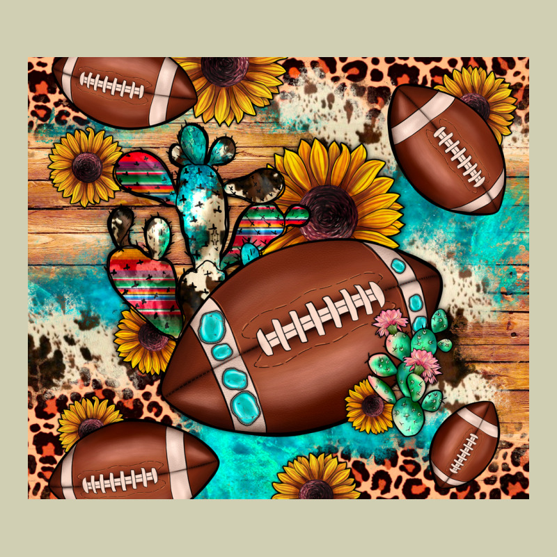 Football Cactus Sunflower Heavy Core Tee by JahusDesignShop | Teevron