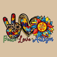 Peace Love Autism Sunflower Heavyweight Hoodie | Teevron
