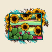 Wyoming Map Sunflower Cactus Serape Ladies Tee | Teevron