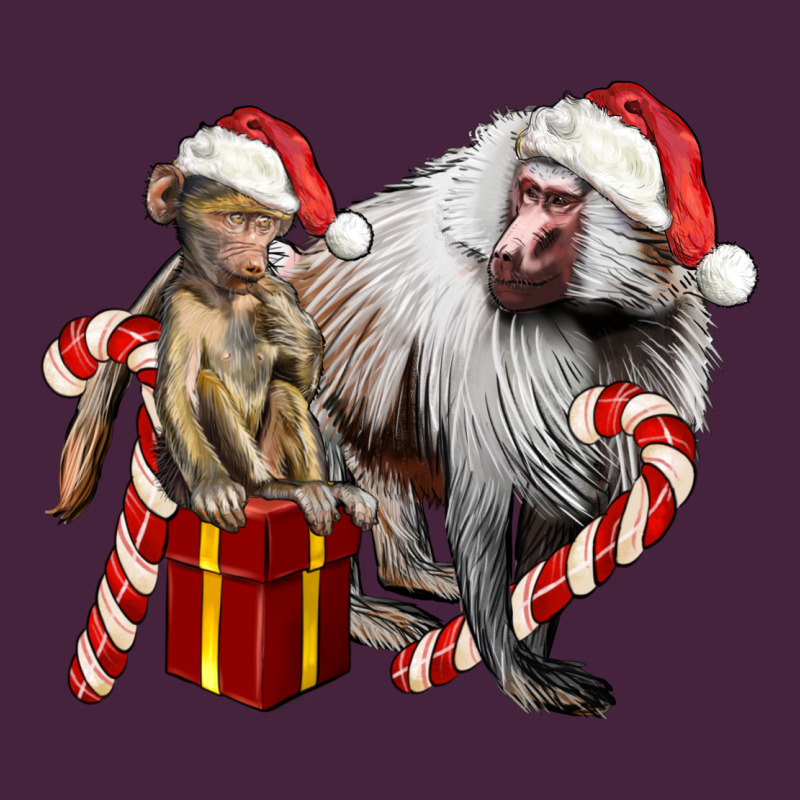 Christmas Baboon Baby And Mama Premium Tee by LillyAllenDesigns | Teevron