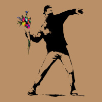 Banksy Protester Throwing Flowers Vintage Hoodie | Teevron