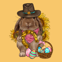 Western Rabbit With Sunflowers Easter Day Vintage Hoodie | Teevron