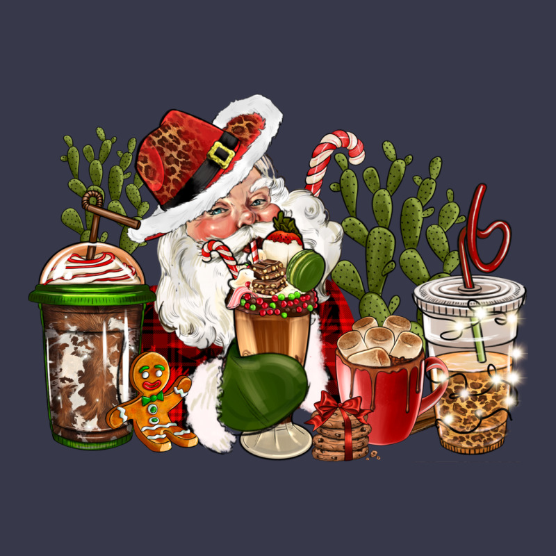 Western Santa Cowboy Coffe Cups Christmas Long Sleeve Tee by CowGirlArtShop | Teevron