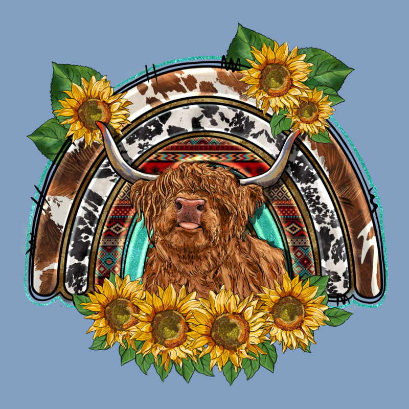 Scottish Calf Sunflowers Rainbow Urban Hoodie by BarkalooDesign | Teevron