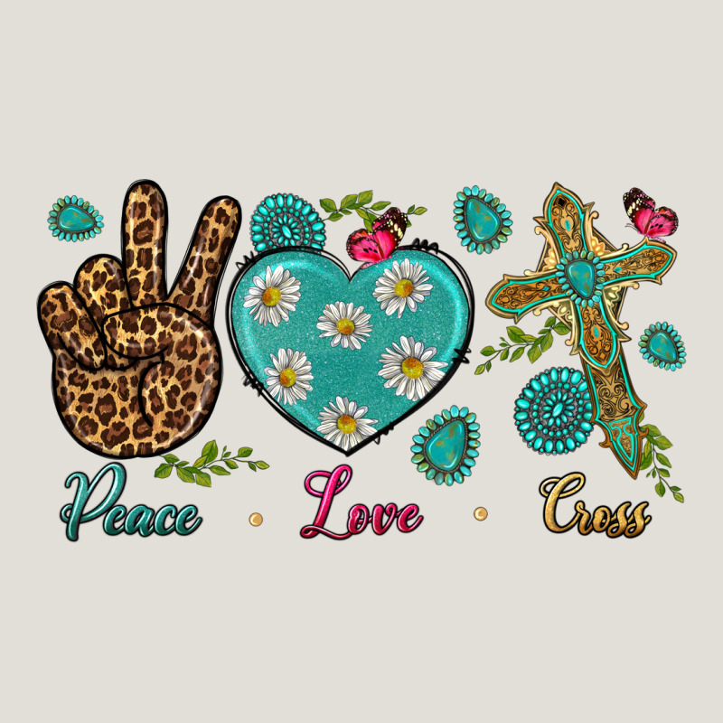 Peace Love Cross Heavy Core Tee by BundleAndBundleShop | Teevron