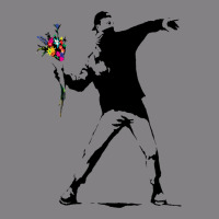 Banksy Protester Throwing Flowers Heavyweight Hoodie | Teevron