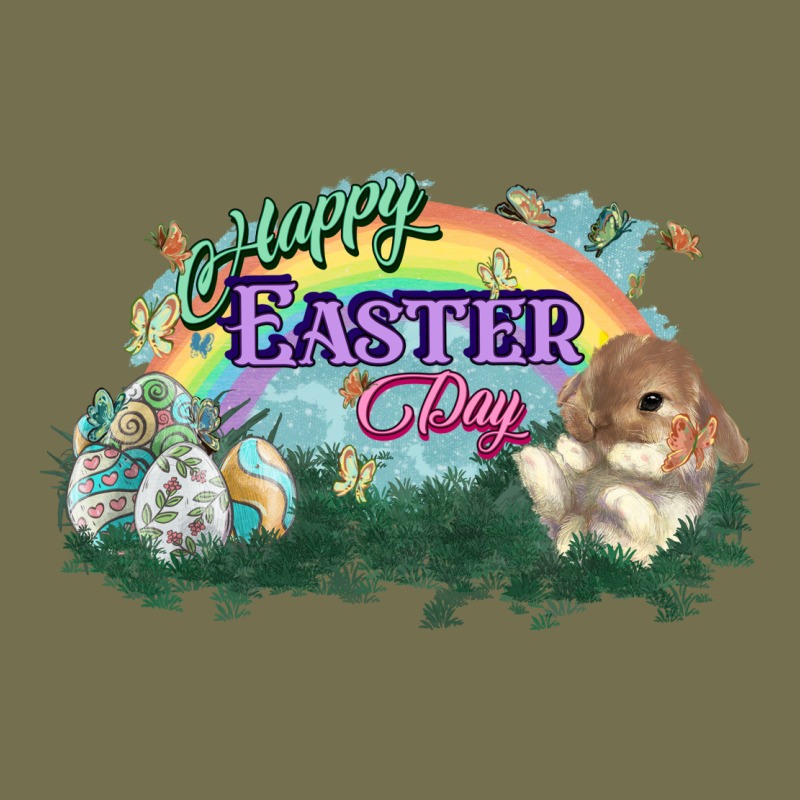 Happy Easter Day Rainbow Vintage Hoodie by HowdyJamesFarm | Teevron