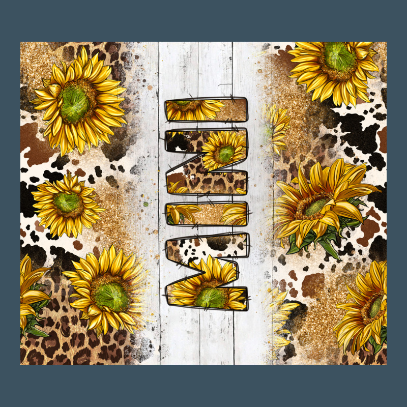 Western Mother's Day Mini With Cowhide And Sunflowers Tumbler Tbs Urban Heavy Tee by TumblerDesignByShophia | Teevron