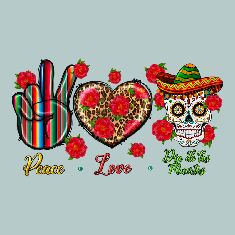 Peace Love Dia De Los Muertos Heavy Core Tee by BundleAndBundleShop | Teevron