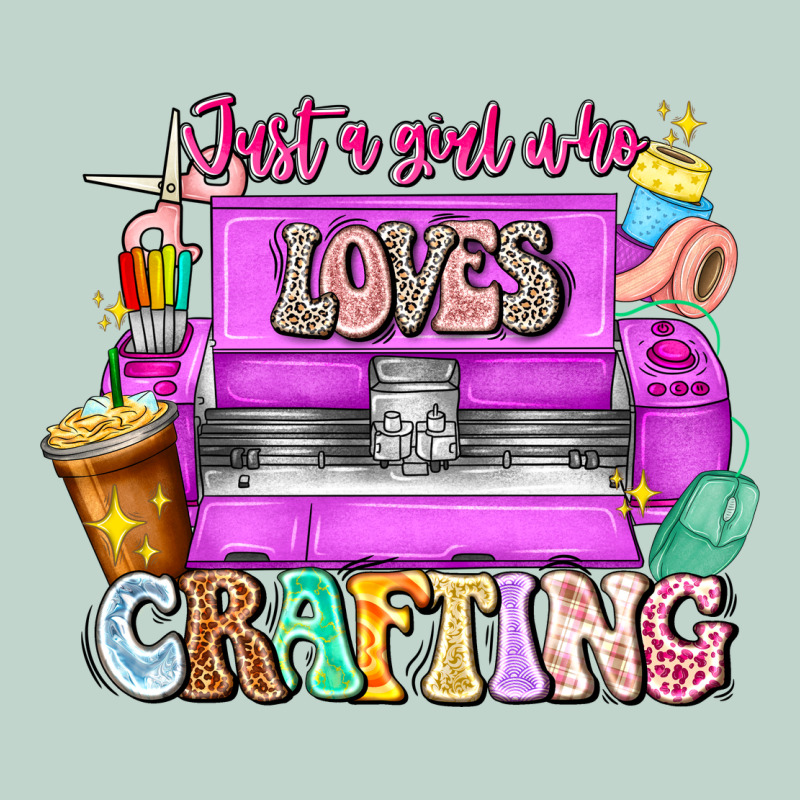 Just A Girl Who Loves Crafting Zipper Hoodie by CowhideDigitalArt | Teevron
