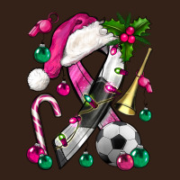 Pink Christmas Breast Cancer Ribbon Soccer Heavy Core Tee | Teevron