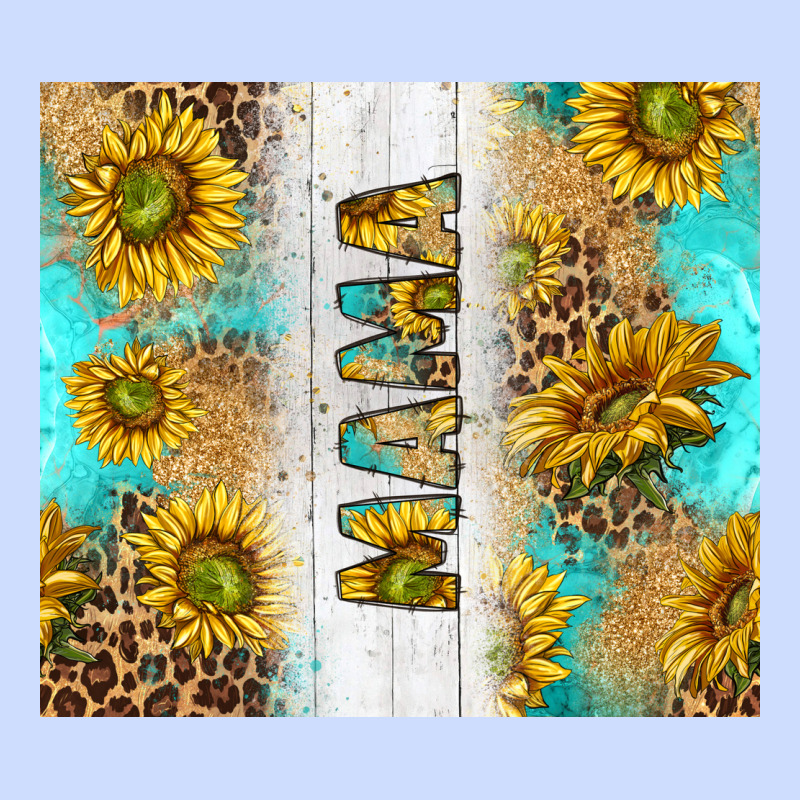 Western Mother's Day Mama With Turquoise And Sunflowers And Leopard Tu Urban Heavy Tee by TumblerDesignByShophia | Teevron