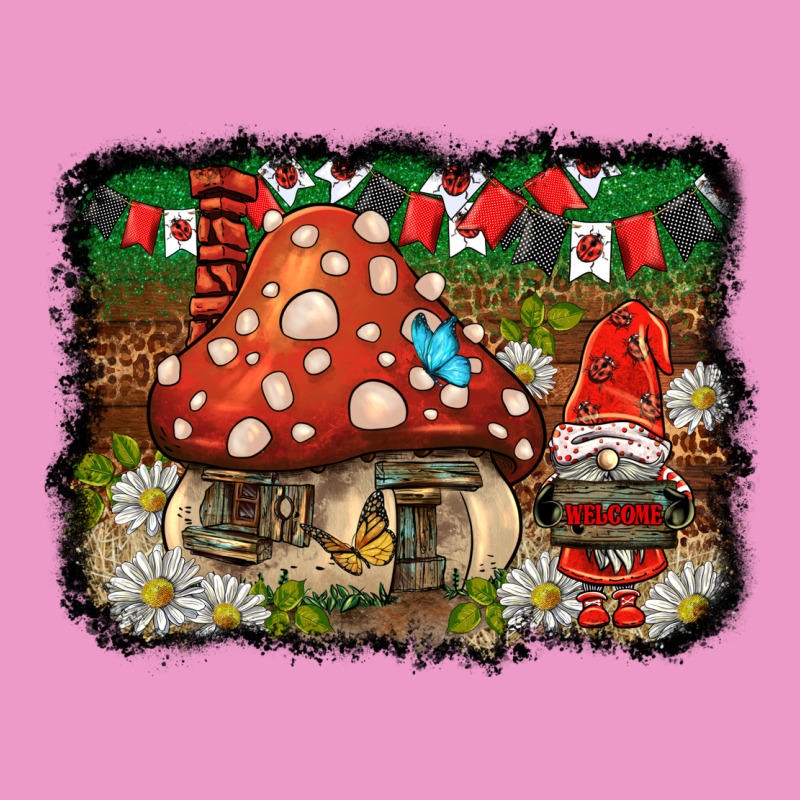 Welcome Ladybug Gnome Background Urban Hoodie by BarkalooDesign | Teevron
