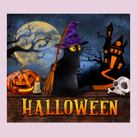 Black Cat Halloween Ladies Tee | Teevron