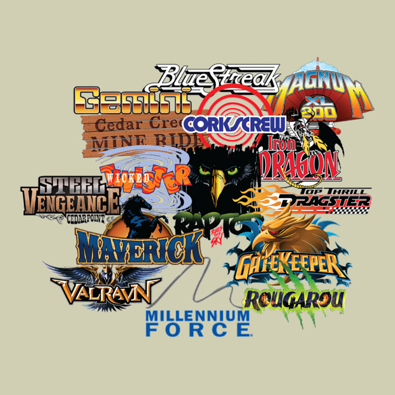 Cedar Point Roller Coaster  Designer Heavy Core Tee by lanVoArt | Teevron