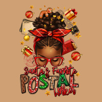 Santas Favorite Postal Worker Afro Messy Bun Vintage Tee | Teevron