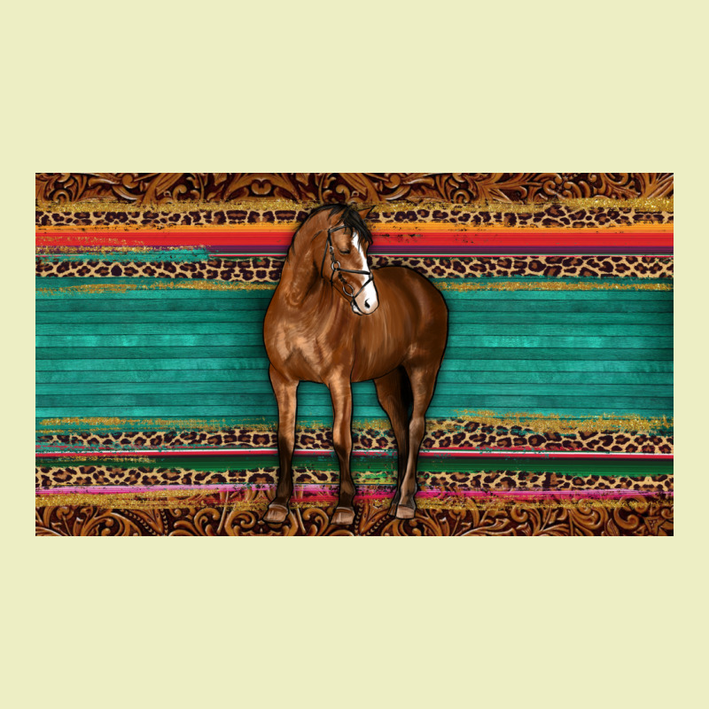 Western Horse Serape Tooled Leather Leopard  Sippy Cup Urban Hoodie by BarkalooDesign | Teevron