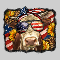 Western 4th Of July Cow Background Premium Tee | Teevron