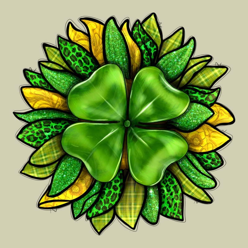 St. Patricks Sunflower With Clover Heavy Core Tee by BundleAndBundleShop | Teevron