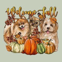 Welcome Fall With Dogs Ladies Tee | Teevron