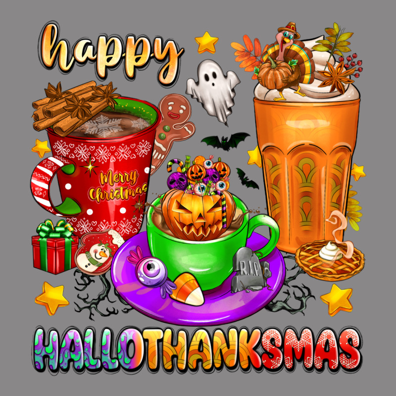 Happy Hallothanksmas Coffee Cups Vintage Tee by texasbilliewilder | Teevron