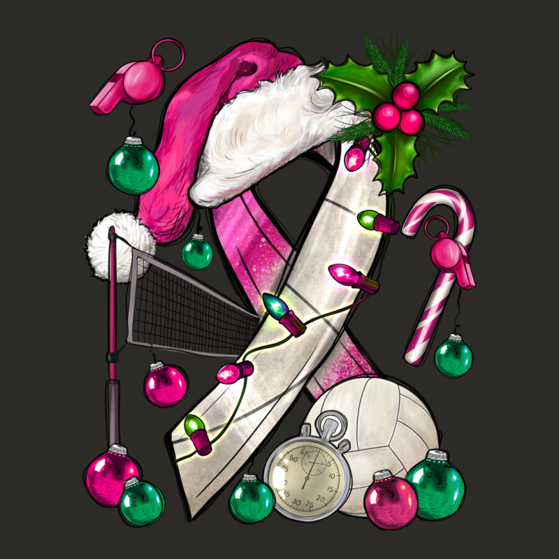 Pink Christmas Breast Cancer Ribbon Volleyball Heavy Core Tee by BundleAndBundleShop | Teevron