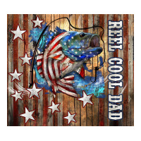 Western Reel Cool Dad American Flag Bass Premium Tee | Teevron