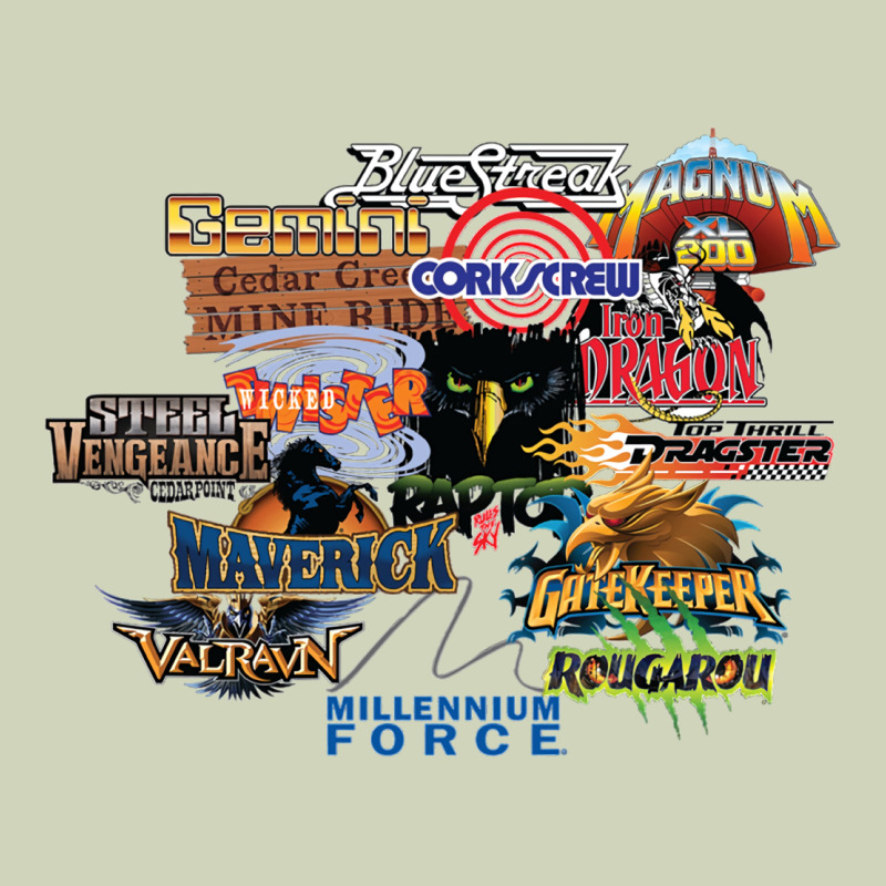 Cedar Point Roller Coaster  Designer Heavyweight Hoodie by lanVoArt | Teevron