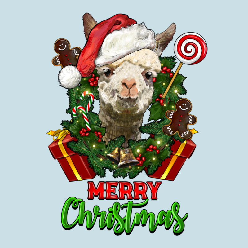 Merry Christmas Alpaca Face Ladies Tee by LillyAllenDesigns | Teevron