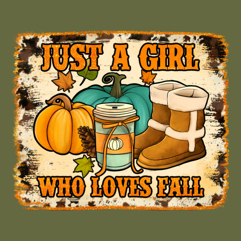 Just A Girl Who Loves Fall Cowhide Background Long Sleeve Tee by Jasminsmagicworld | Teevron