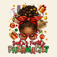 Santas Favorite Pharmacist Afro Messy Bun Vintage Tee | Teevron