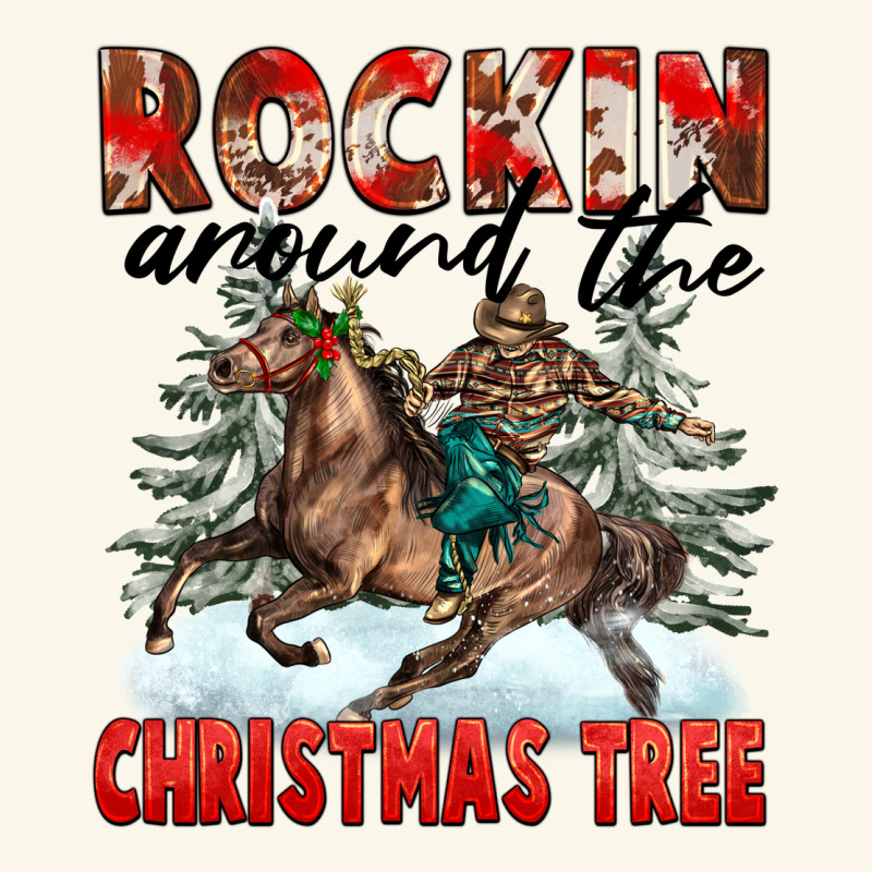Rockin Around The Christmas Tree Rodeo Premium Hoodie by FaDigitalArtStudio | Teevron
