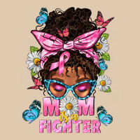 Mom Is A Fighter And Afro Messy Bun Mom Heavyweight Sweatshirt | Teevron