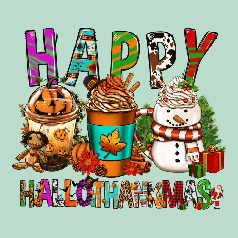 Happy Hallothankmas Coffee Cups Premium Hoodie by FaDigitalArtStudio | Teevron