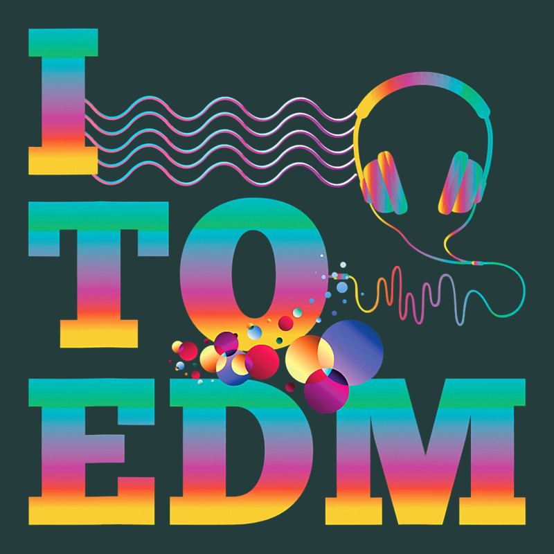 I Listen To Edm Rainbow Letters Dj Music Gift Classic Tee by lanVoArt | Teevron