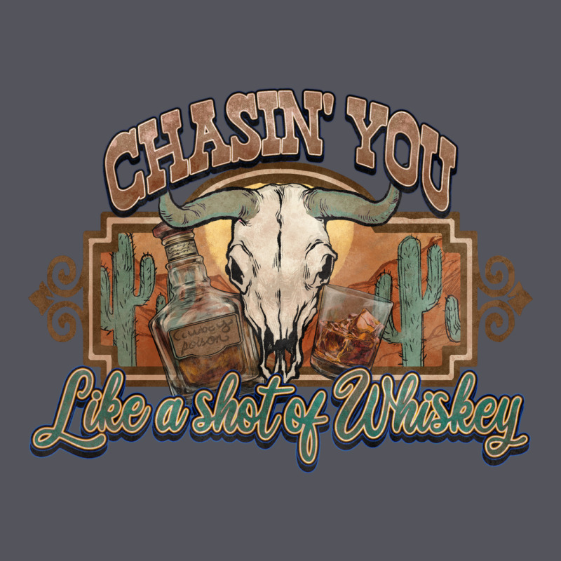 Chasin You Like A Shot Of Whiskey Bull Skull Vintage Hoodie by HowdyJamesFarm | Teevron
