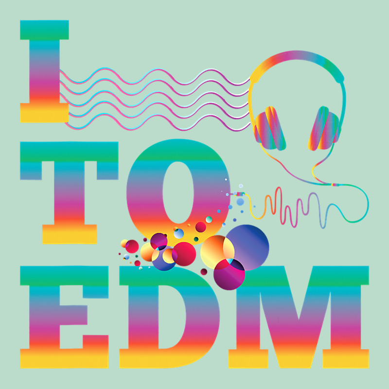 I Listen To Edm Rainbow Letters Dj Music Gift Premium Hoodie by lanVoArt | Teevron